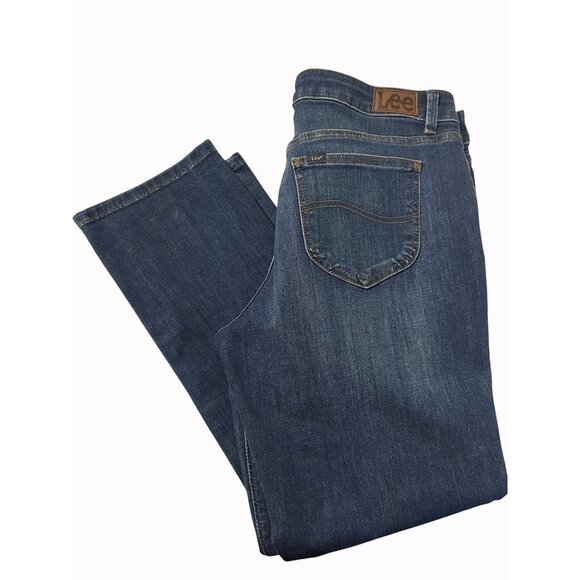 ✅3/$20 Sale-LEE Reg Fit Straight Mid Rise Secretly Shapes Jeans-Women's 16S - Picture 9 of 9